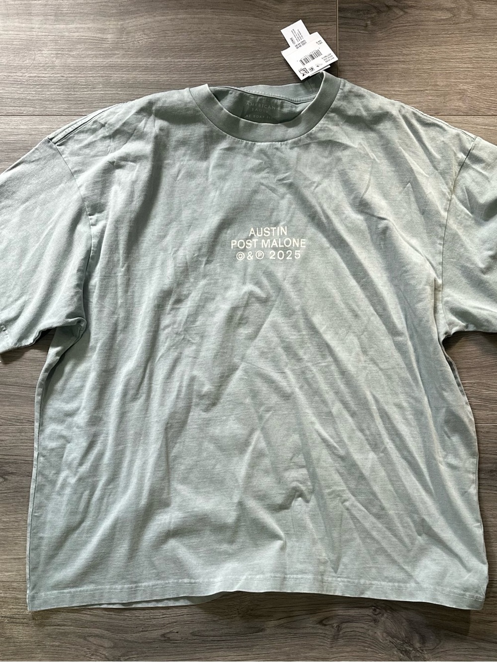 American Eagle Outfitters Sage Blue Austin Post Malone Tee